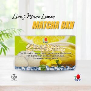 Lion’s Mane Lemon Matcha DXN Caja con 20 sobres de 22 g cada uno